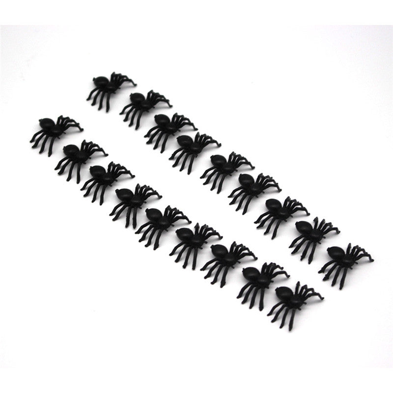 Plastic Black Spider Trick Toy Halloween Haunted House Prop Decorations Christmas Children's Day Gift