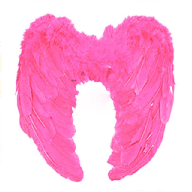 1Pc 4 Color Adult Angel Wings Dress Up Costume Fashion Girls Feather Fairy Pretty Halloween Cosplay Wing Party Supplies