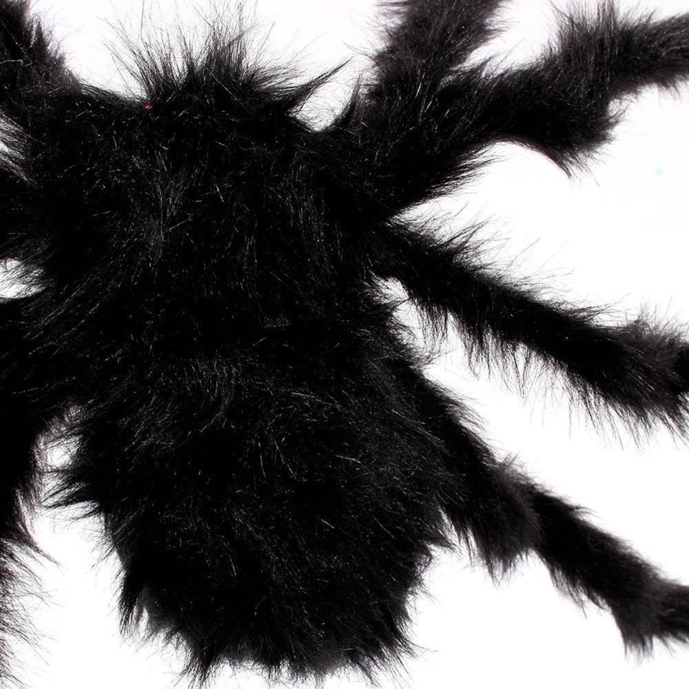 Halloween Horrible Big Black Furry Fake Spider Halloween Decoration