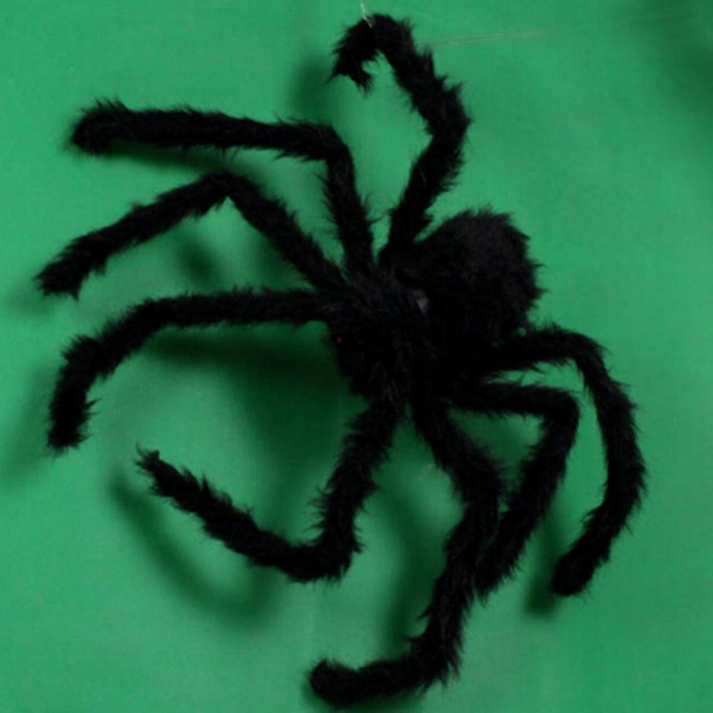 Halloween Horrible Big Black Furry Fake Spider  Halloween Decoration