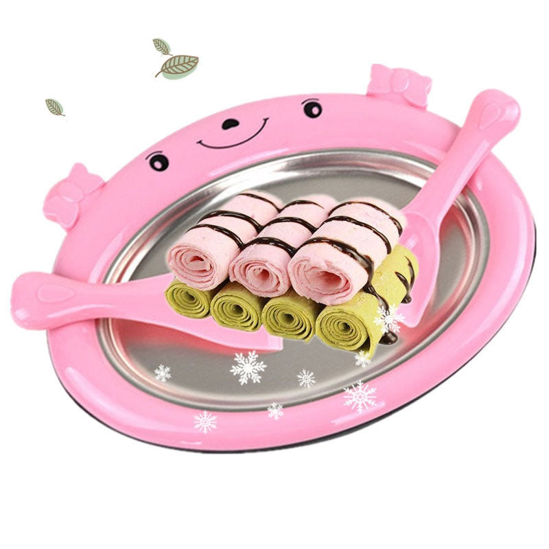 Mini Cartoon Ice Cream Maker Fried Yogurt Machine Summer Cool Ice Make Ice Cream Roll Machine For Kids