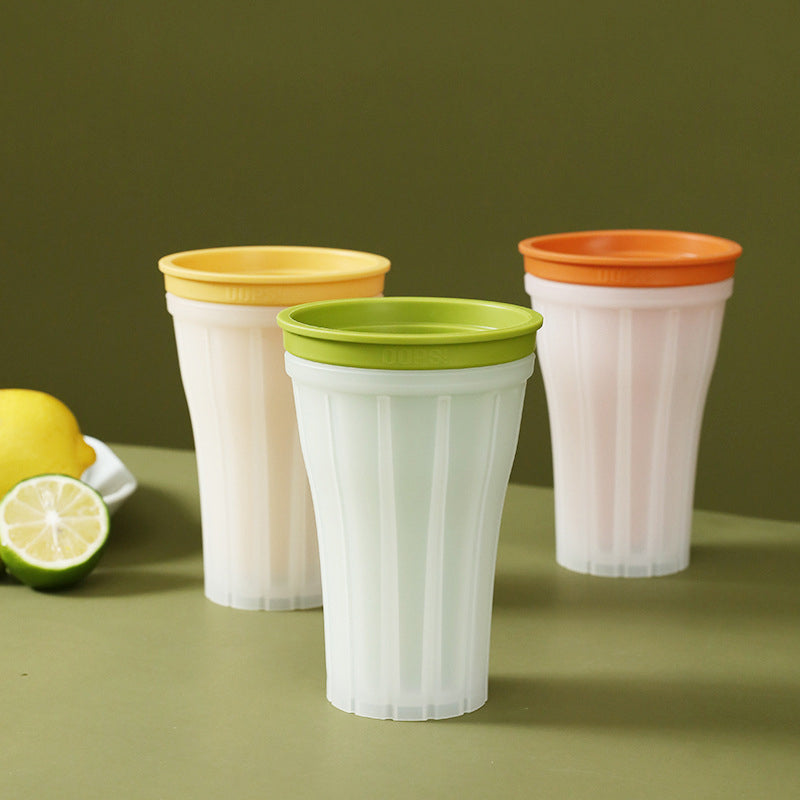 Ice Cream Cup Food Grade Frozen Ice Block Mold Squeezing Cup Ice Cream Maker Ice Box Silicone Home Made Crushed Ice