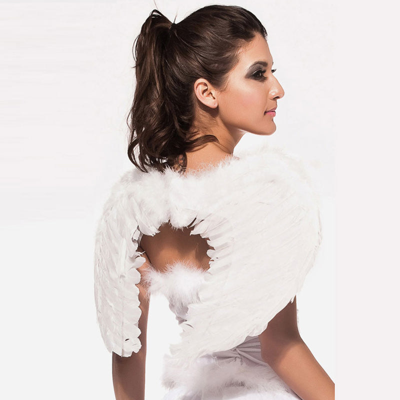 1Pc 4 Color Adult Angel Wings Dress Up Costume Fashion Girls Feather Fairy Pretty Halloween Cosplay Wing Party Supplies