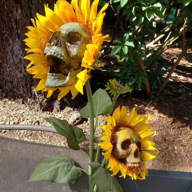Halloween Decorations Sunflower Skull Garden Simulation Flower Ornament
