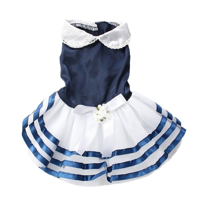 Tutu Lace Sailor Dog Dresses Stripes Skirt For Dogs Dress 6071012 Pet Princess Clothing Wholesale