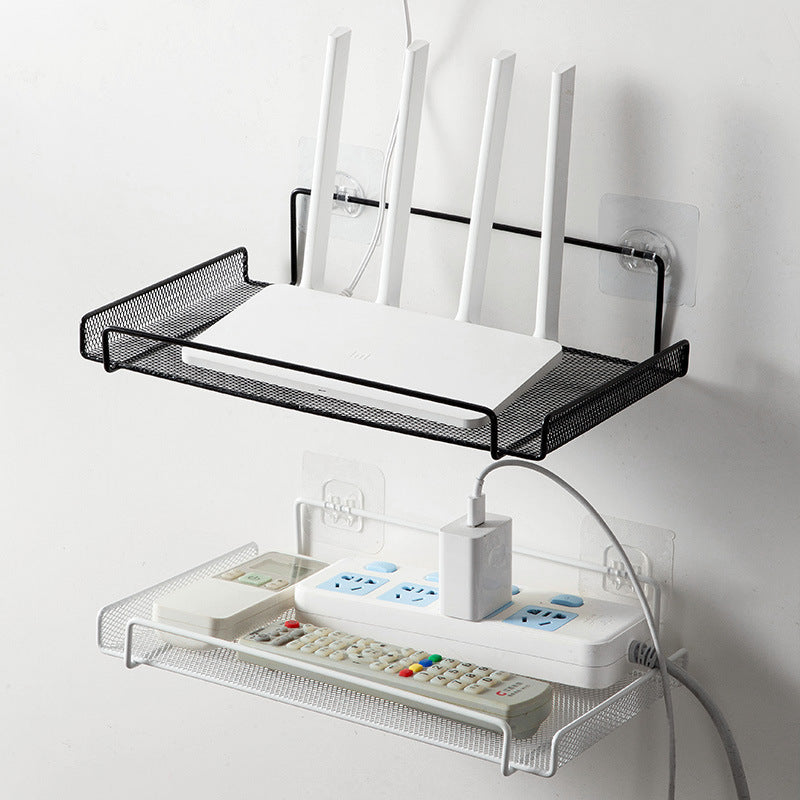 Router Shelf TV Set-Top Box Shelf Wall Perforation Free Wall Bracket Wifi Storage Box Bracket