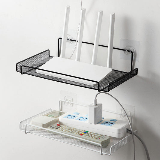 Router Shelf TV Set-Top Box Shelf Wall Perforation Free Wall Bracket Wifi Storage Box Bracket