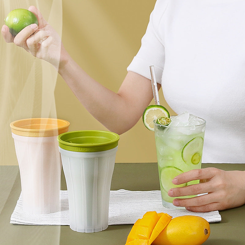Ice Cream Cup Food Grade Frozen Ice Block Mold Squeezing Cup Ice Cream Maker Ice Box Silicone Home Made Crushed Ice
