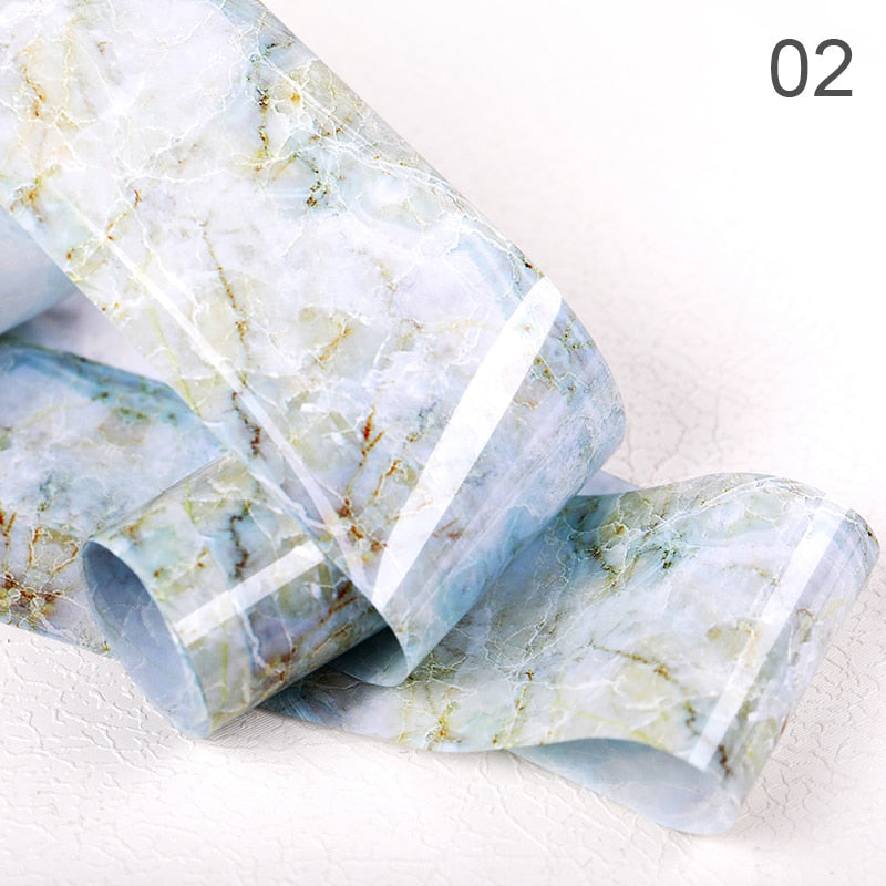 Pink Gold Sliver Nail Foils Sparkly Sky Glitter Marble Nail Art Transfer Stickers Slider Paper Nail Art Manicures Decoration