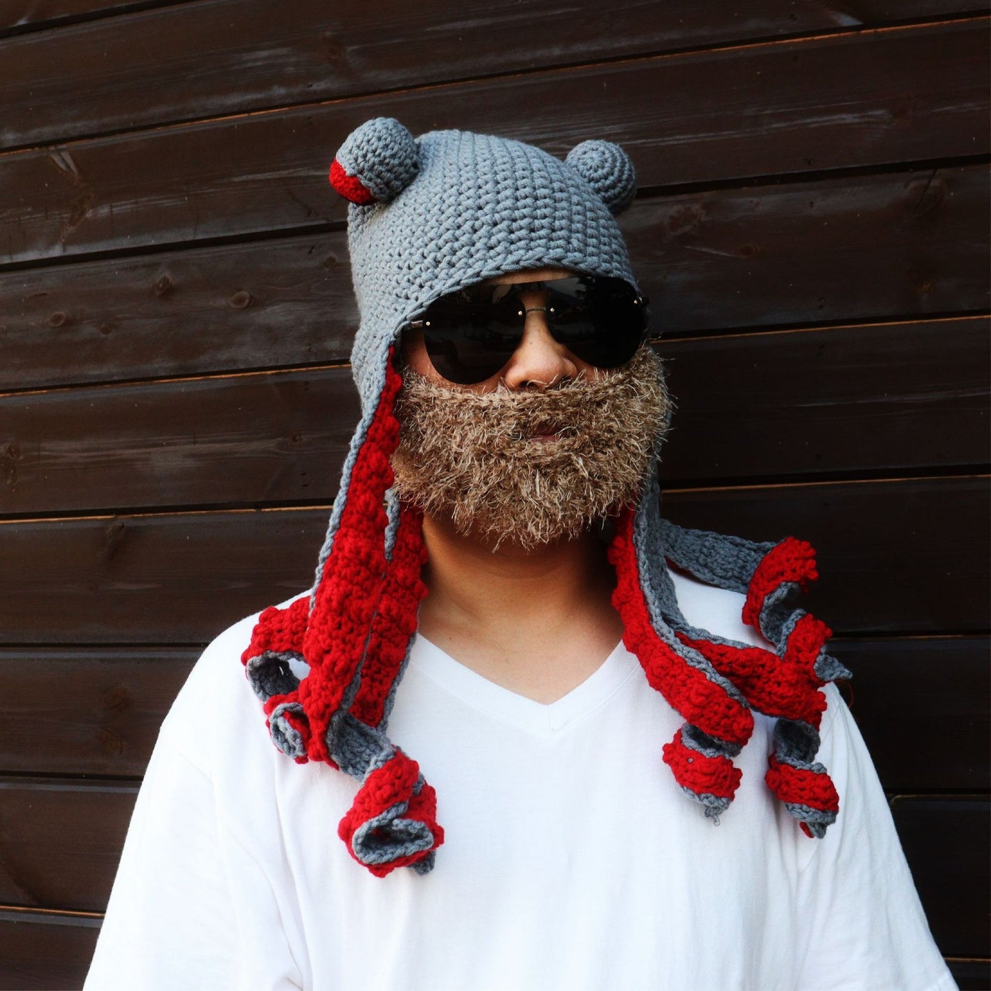 Octopus Hat New Halloween Party Trickster Eight Claw Fish Head Cover Warm Crochet Wool Hat