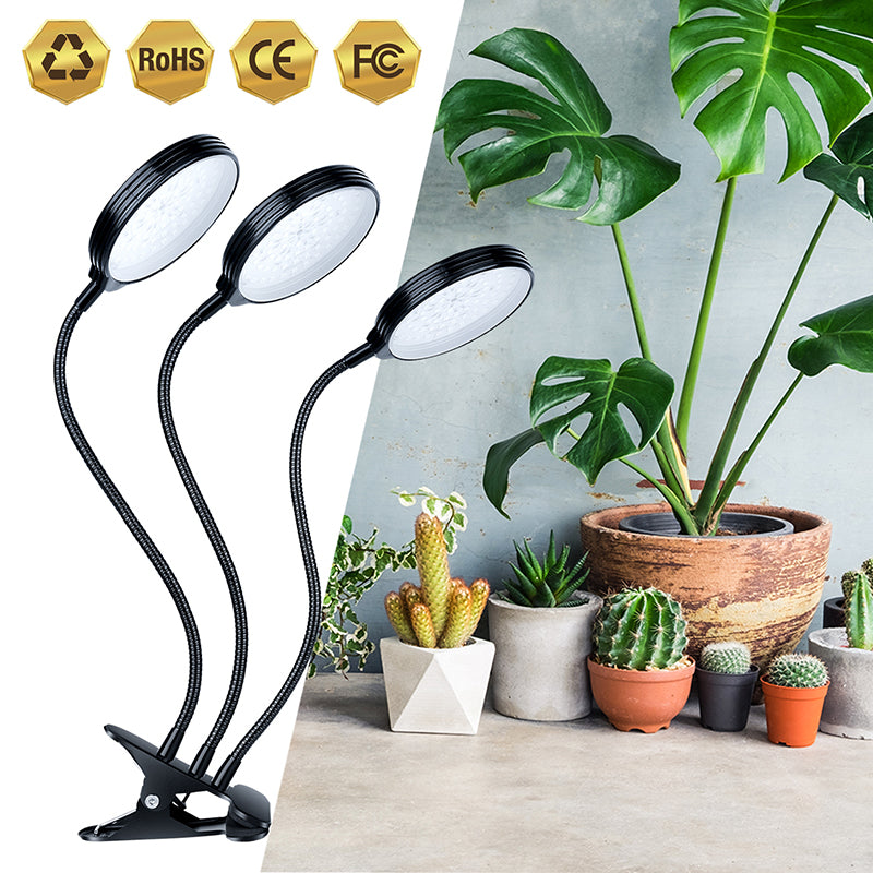 Round Lighting Fill Light Clip Plant Grow Light USB Dimmable Home Full Spectrum Light Waterproof Seedling Light 5V