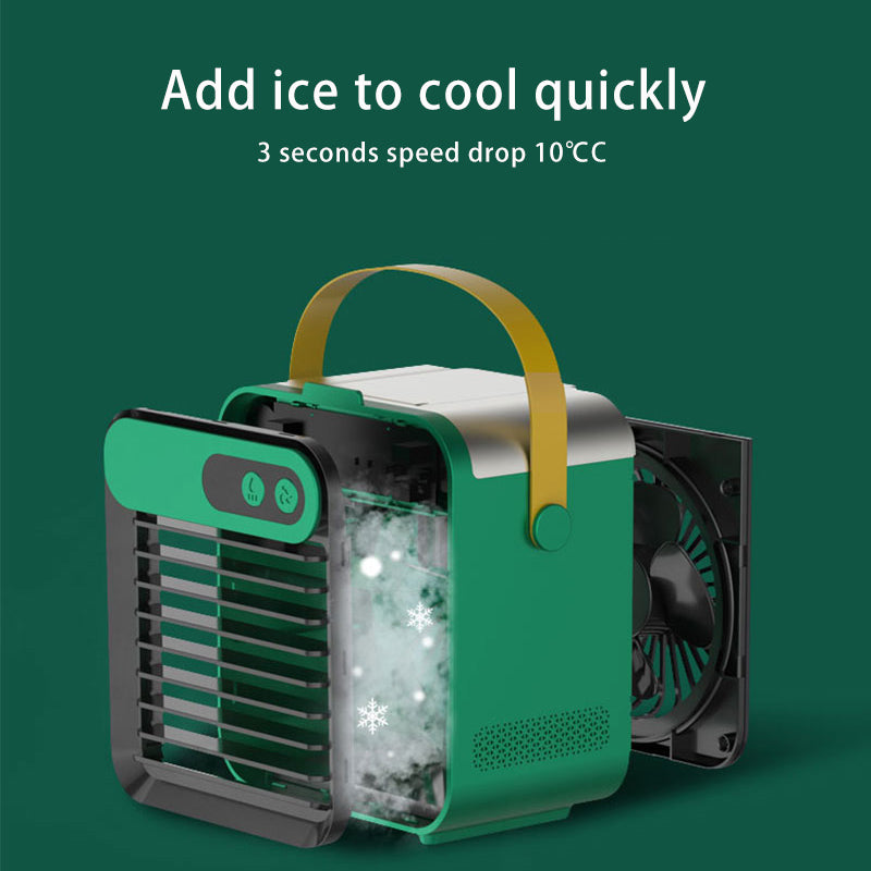 Mini Refrigeration Air Conditioner Home Outdoor Small Air Cooler Portable Mobile Phone Holder Spray Usb Electric Fan