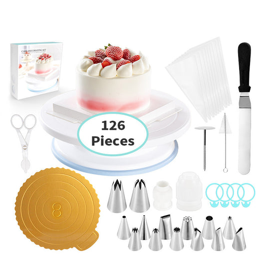 Cake Baking Set Cake Decorating Baking Tool Set 126 Piece Cake Turntable Set Cake Tools