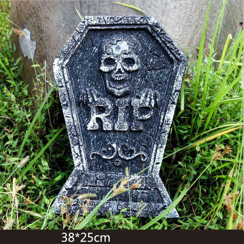 Halloween foam tombstone decoration haunted house RIP Stone  Grisly Props Party Decor Skeleton Tombstone Yard Decoration