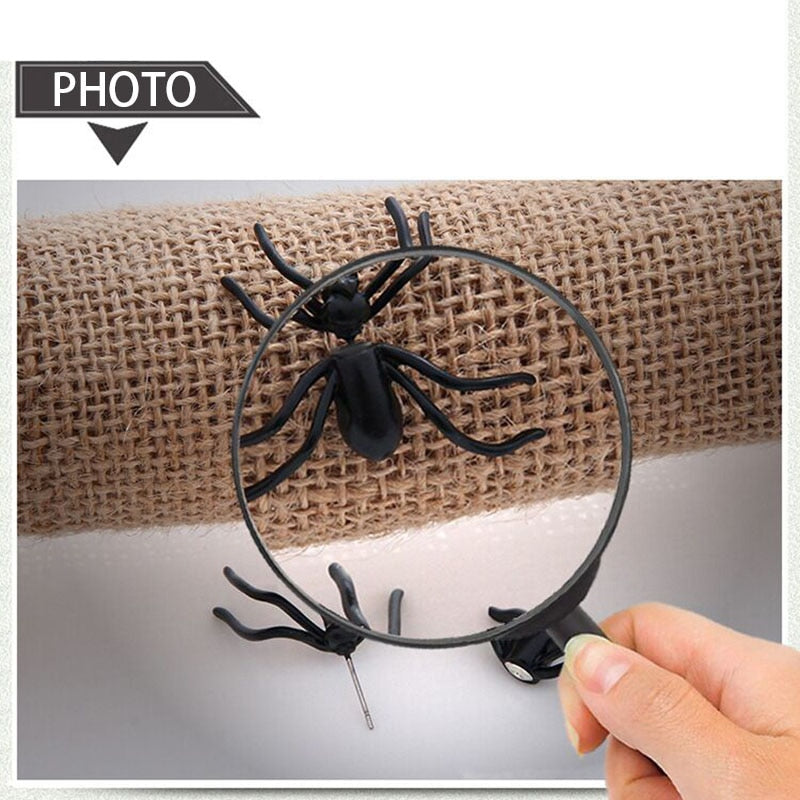 Halloween Decoration 1Piece 3D Creepy Black Spider Ear Stud Earrings for Haloween Party DIY Decoration Home Decor