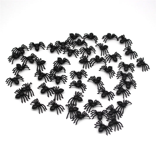 Plastic Black Spider Trick Toy Halloween Haunted House Prop Decorations Christmas Children's Day Gift