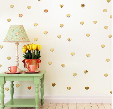 100 Pcs set Acrylic Mirrored Decorative Sticker Wall Art DIY Decoration Mirror Wall Stickers For Kids Rooms Home Decor