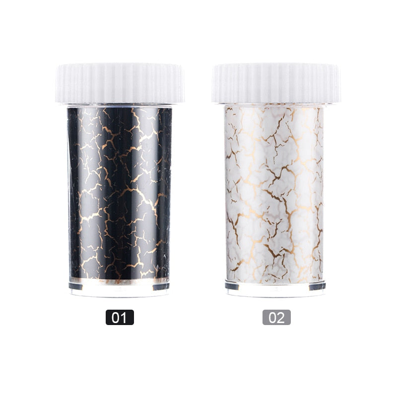 Pink Gold Sliver Nail Foils Sparkly Sky Glitter Marble Nail Art Transfer Stickers Slider Paper Nail Art Manicures Decoration
