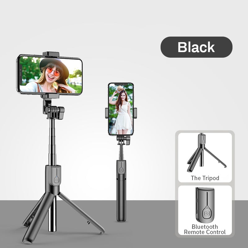 Wireless Bluetooth-compatible Selfie Stick with Led Ring Light Foldable Tripod Monopod For iPhone For Android Live Tripod