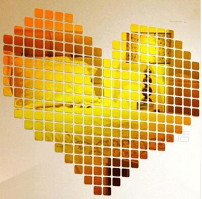 100 Pcs set Acrylic Mirrored Decorative Sticker Wall Art DIY Decoration Mirror Wall Stickers For Kids Rooms Home Decor