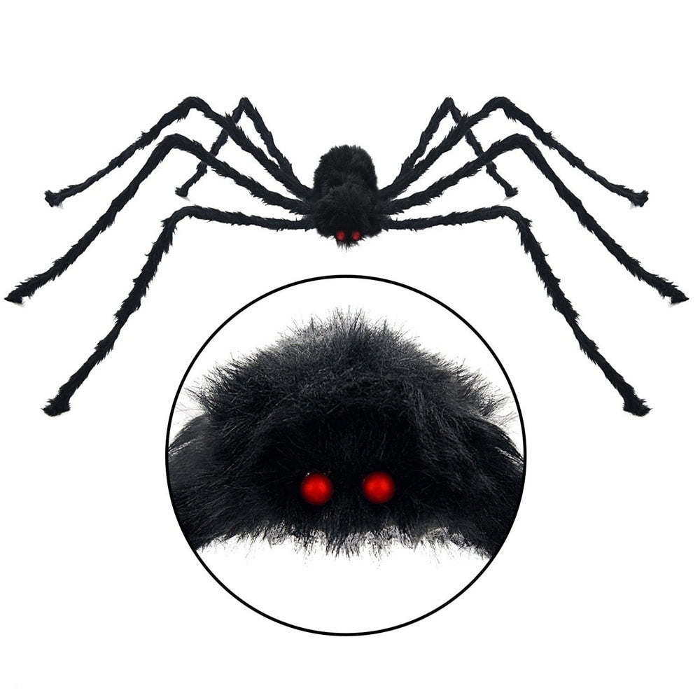 Black Spider Halloween Decoration Haunted House Prop Indoor Outdoor Giant Decorations