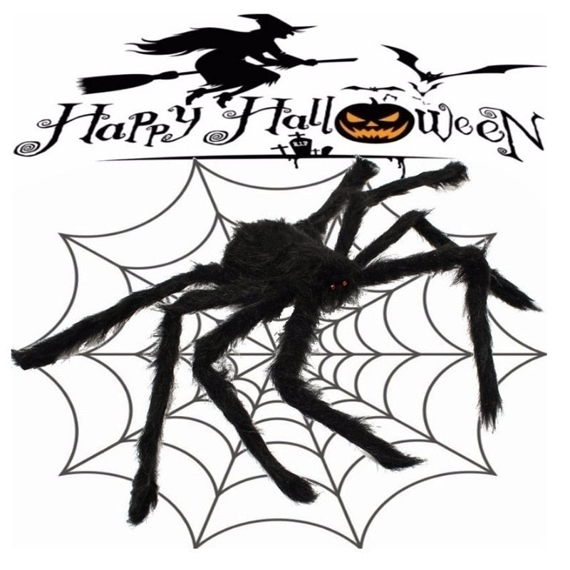 Black Spider Halloween Decoration Haunted House Prop Indoor Outdoor Giant Decorations