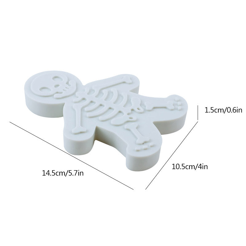1PCS Halloween Cookie Cutter 3D Plastic Gingerbread Skeleton Biscuit Mold Fondant Pastry Dough Cutter Christmas Cake Decoration