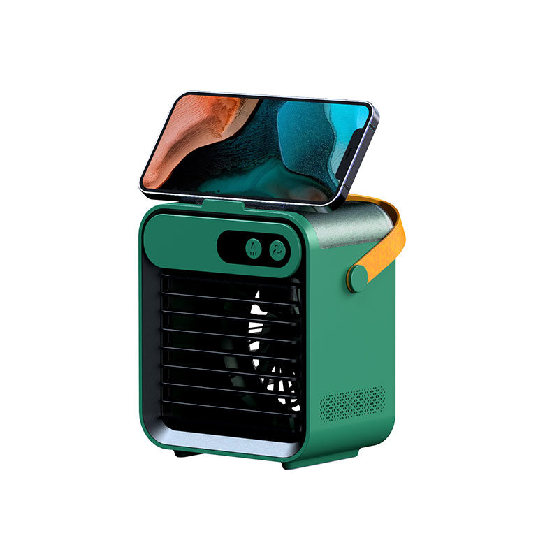 Mini Refrigeration Air Conditioner Home Outdoor Small Air Cooler Portable Mobile Phone Holder Spray Usb Electric Fan