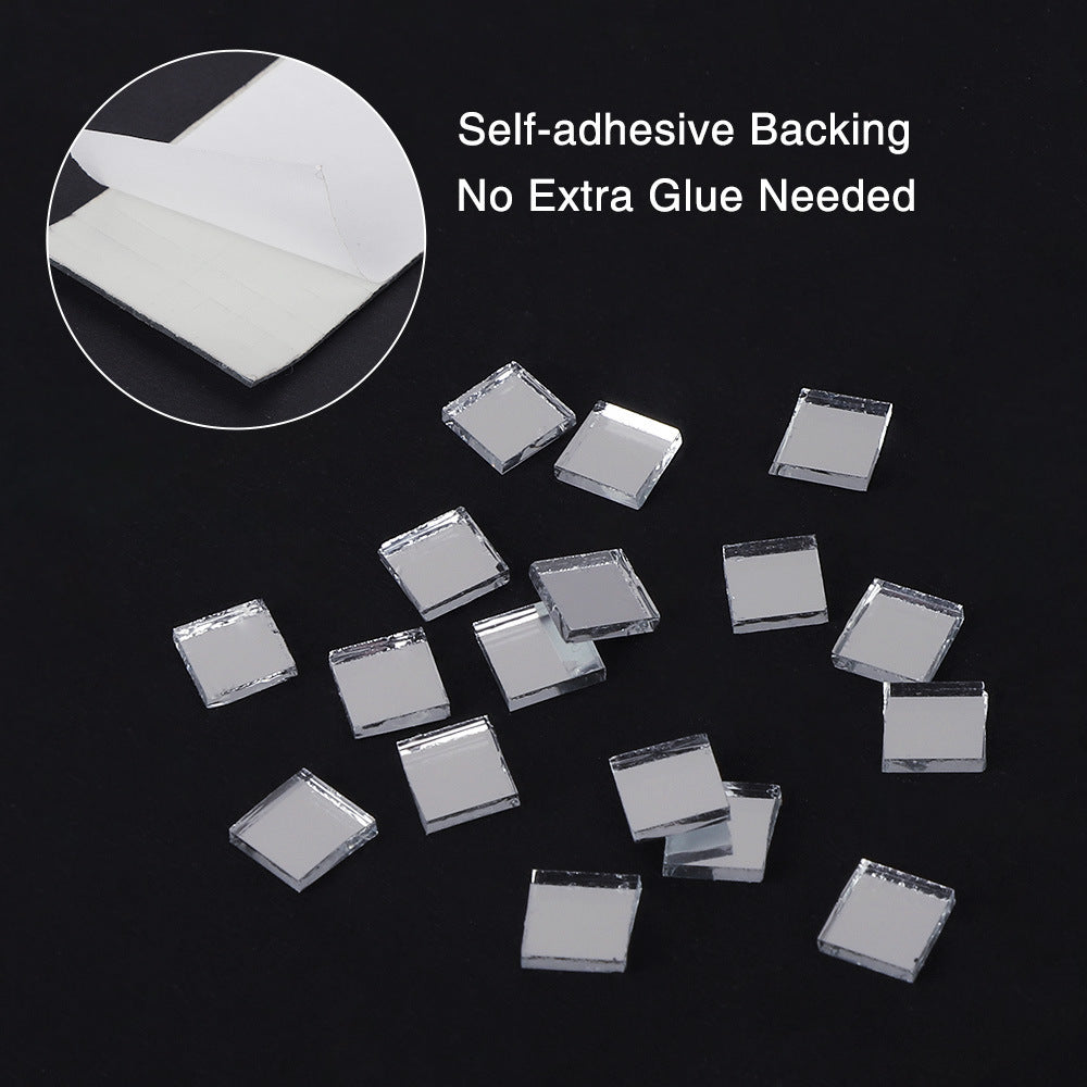 Mosaic Wall Stickers Self-Adhesive Glass Mirror Stickers Interior Decoration Background Wall Stickers KTV Creative Patch