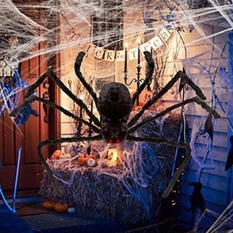 Black Spider Halloween Decoration Haunted House Prop Indoor Outdoor Giant Decorations