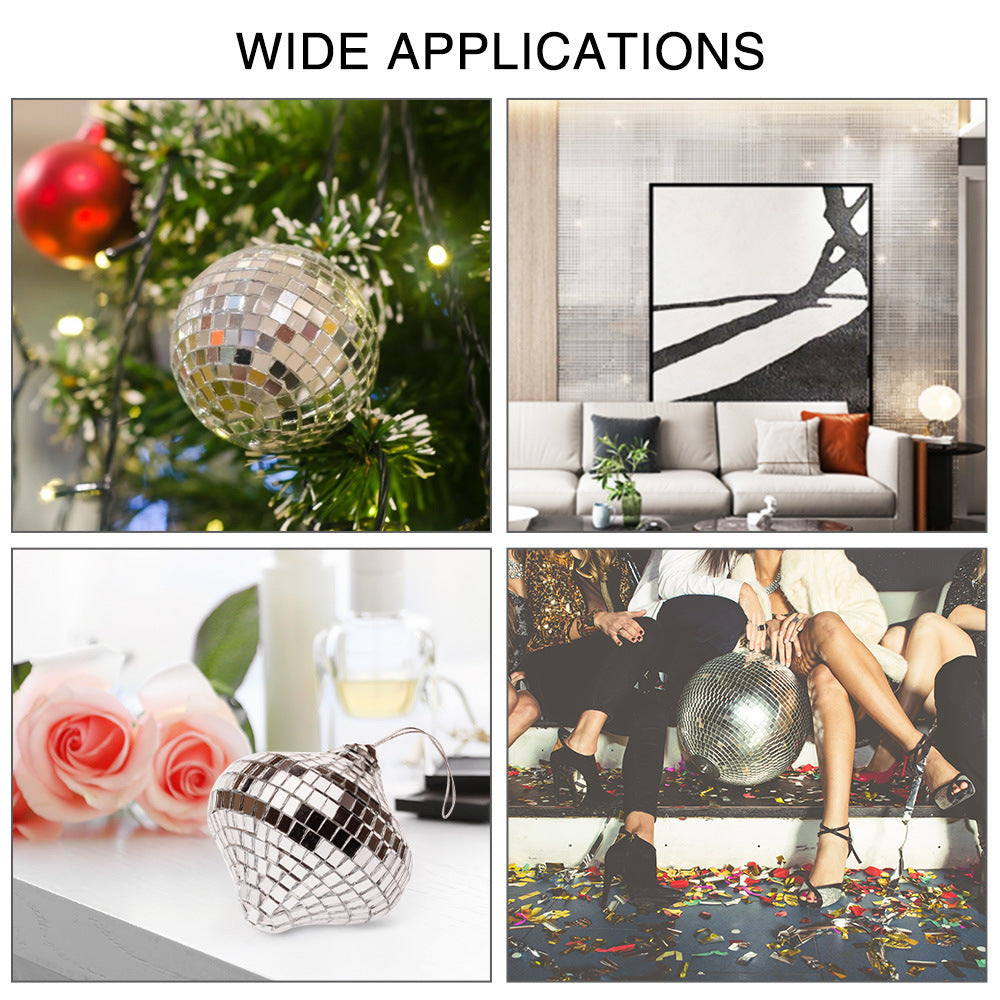Mosaic Wall Stickers Self-Adhesive Glass Mirror Stickers Interior Decoration Background Wall Stickers KTV Creative Patch