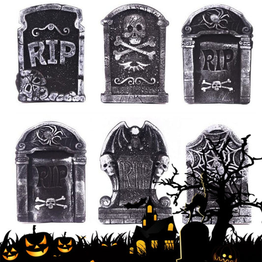 Halloween foam tombstone decoration haunted house RIP Stone  Grisly Props Party Decor Skeleton Tombstone Yard Decoration