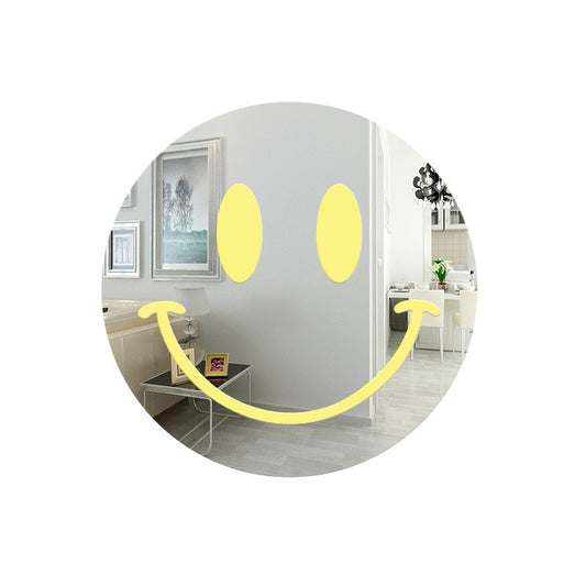 Smiling face mirror, acrylic lens, minimalist hanging mirror, wall decoration mirror, bathroom bedroom makeup mirror