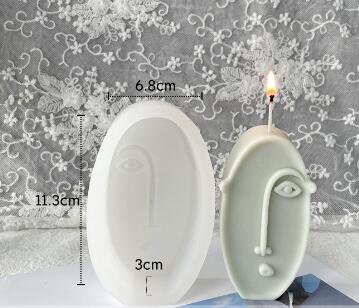 DIY Modern Creative Ceramic Human Face Expression Manual Candle Silicone Mold Aromatherapy Gypsum Decoration Resin Mold
