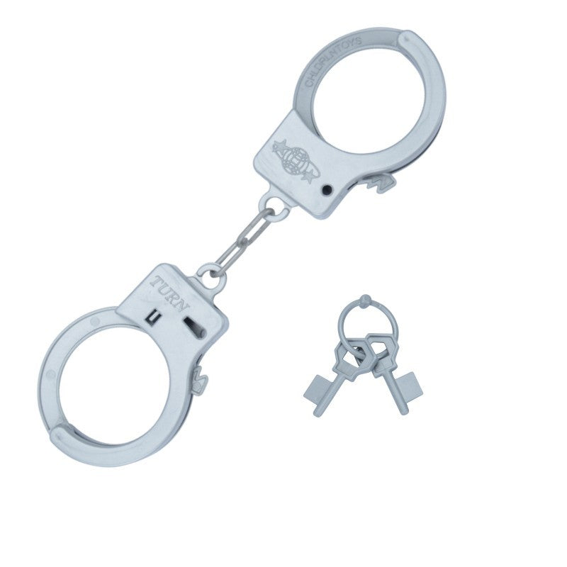 New Large Plastic Adult Handcuffs Children Handcuffs Toys Double Lock Creative Trick Halloween Props