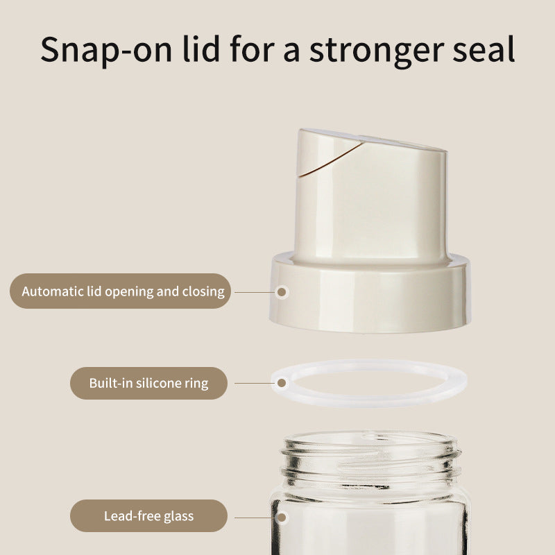 Automatic Open Glass Oil Pot Soy Sauce Vinegar Condiment Bottle