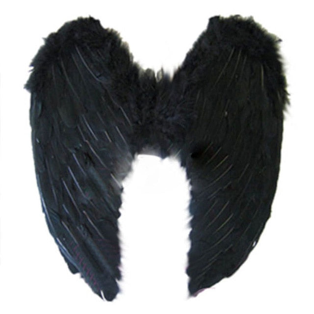 1Pc 4 Color Adult Angel Wings Dress Up Costume Fashion Girls Feather Fairy Pretty Halloween Cosplay Wing Party Supplies