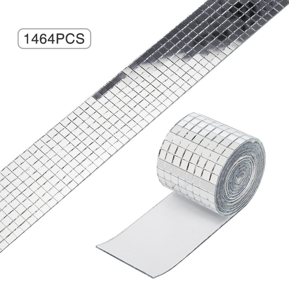 Mosaic Wall Stickers Self-Adhesive Glass Mirror Stickers Interior Decoration Background Wall Stickers KTV Creative Patch