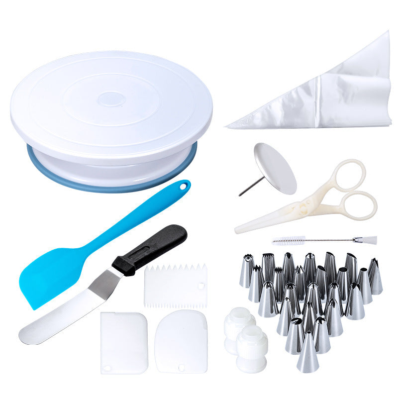 Baking Set Baking Tools 45 Piece Package Cake Making Piping Mouth Turntable Set Turntable