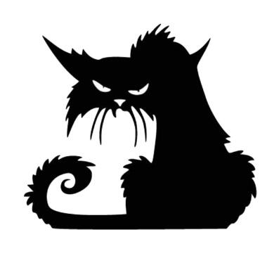 Halloween Scary Spooky Black Cat Wall Glass Sticker Halloween Decoration Decals 13*14.5cm