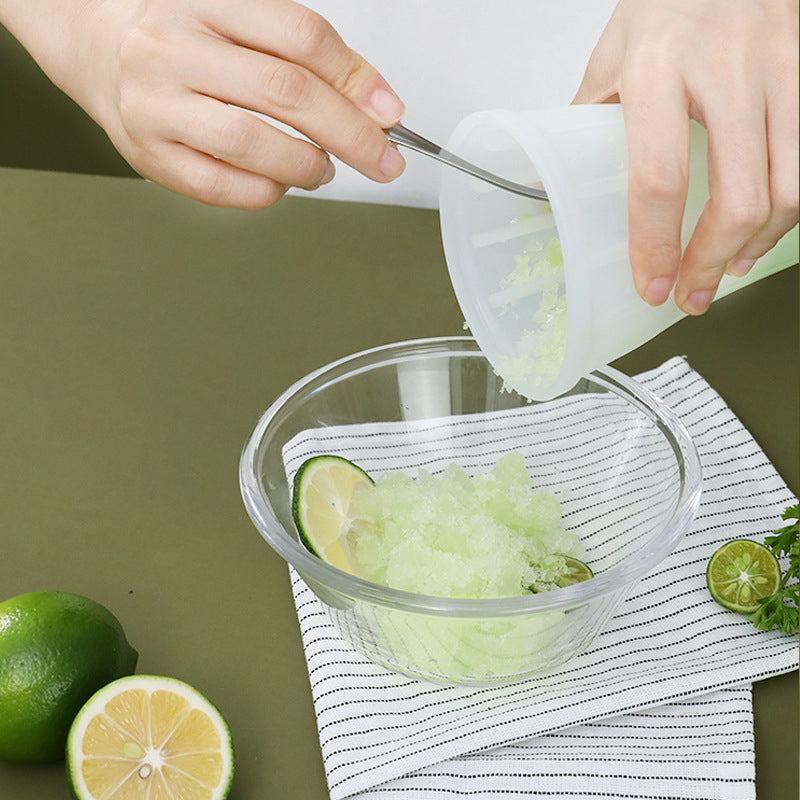 Ice Cream Cup Food Grade Frozen Ice Block Mold Squeezing Cup Ice Cream Maker Ice Box Silicone Home Made Crushed Ice