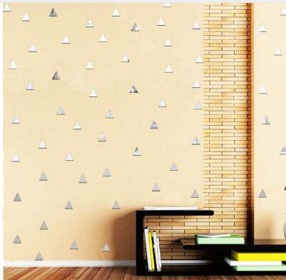 100 Pcs set Acrylic Mirrored Decorative Sticker Wall Art DIY Decoration Mirror Wall Stickers For Kids Rooms Home Decor