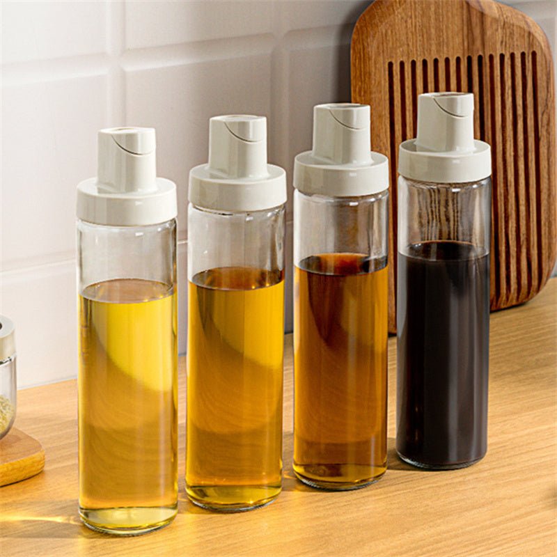 Automatic Open Glass Oil Pot Soy Sauce Vinegar Condiment Bottle