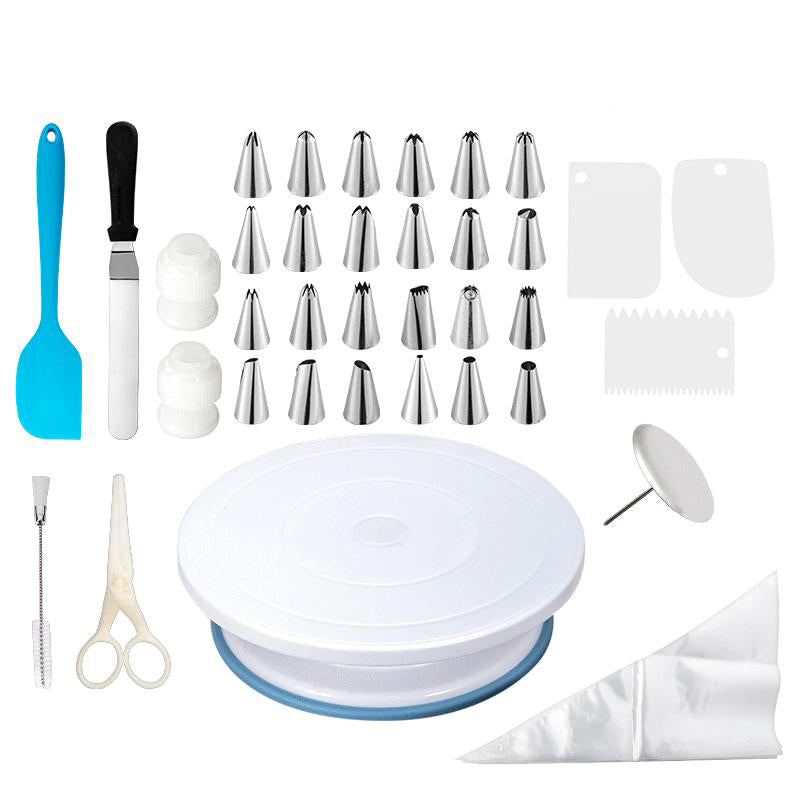 Baking Set Baking Tools 45 Piece Package Cake Making Piping Mouth Turntable Set Turntable