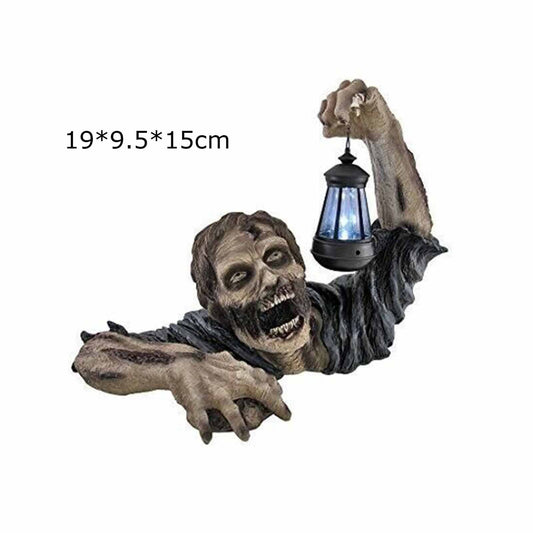 New Halloween Ghost Festival Zombie Lantern Resin Crafts Ornaments Garden Decoration Horror Sculpture
