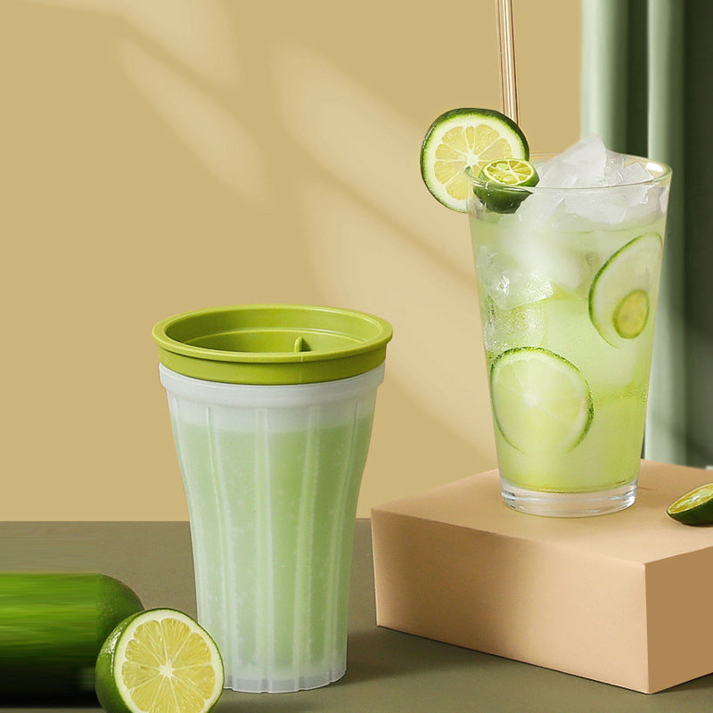 Ice Cream Cup Food Grade Frozen Ice Block Mold Squeezing Cup Ice Cream Maker Ice Box Silicone Home Made Crushed Ice