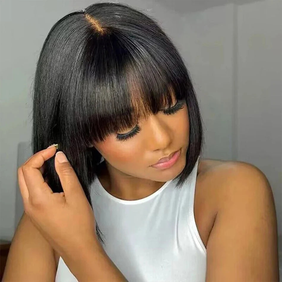 Short Bob Human Hair Lace Wig